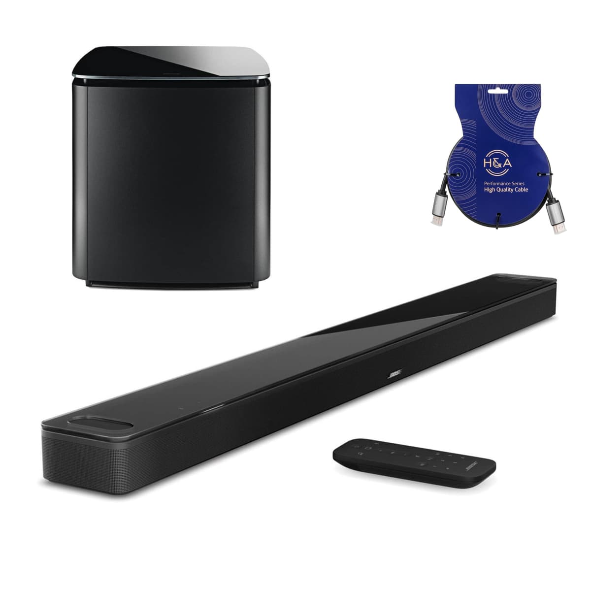 Bose Smart Ultra Soundbar Barra de Sonido Dolby Atmos 41'' Negro con Bass Module 700 + Cable HDMI H&A