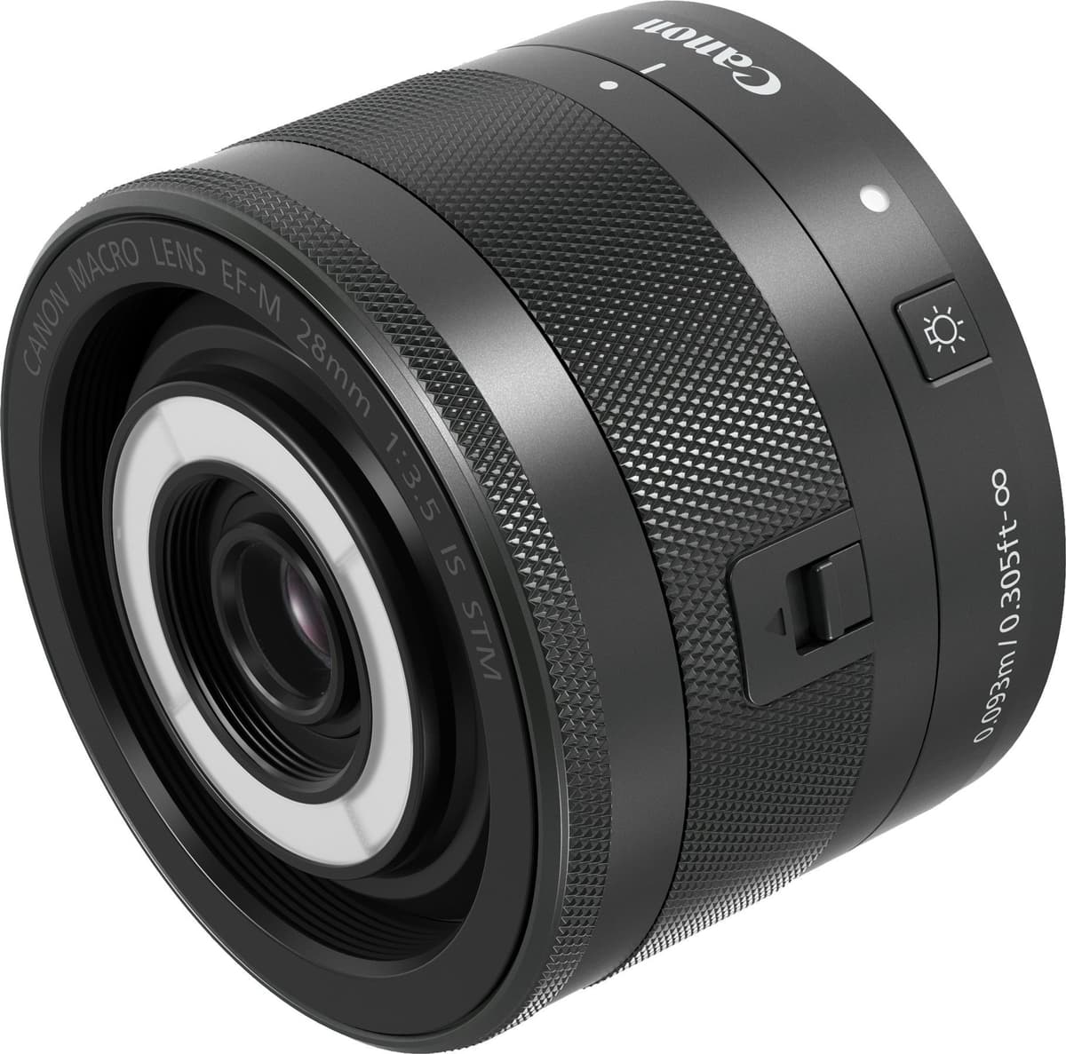Canon EF-M 28mm f/3.5 Macro IS STM - Lente macro para EOS M, estabilizador, STM, Versión Internacional (sin garantía) 1362C005