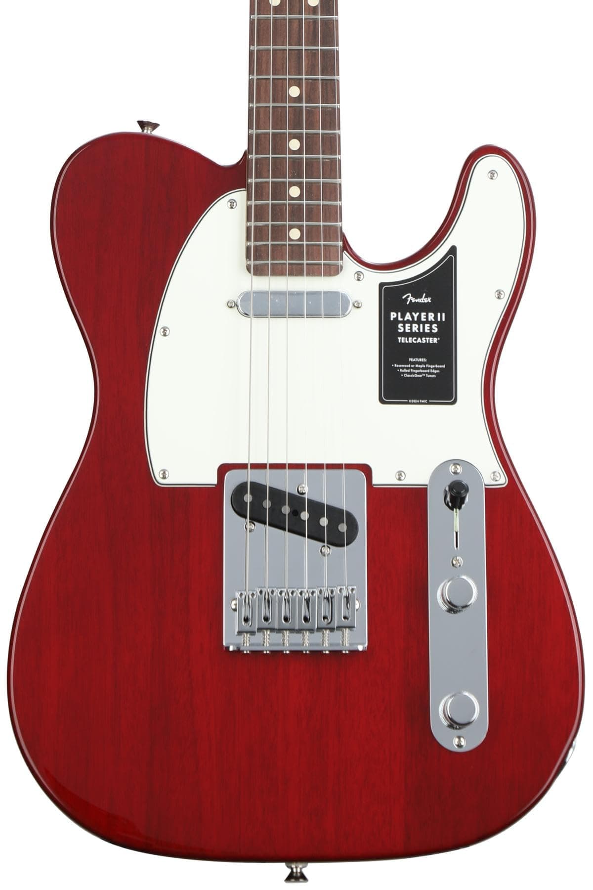 Fender Player II Telecaster guitarra eléctrica Cereza Transparente, diapasón de palisandro 140550514