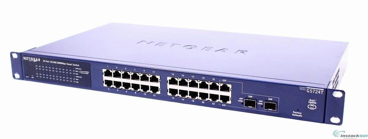 NETGEAR GS724T Switch Gigabit Ethernet 24 Puertos 10/100/1000 RJ45, Montaje en Rack