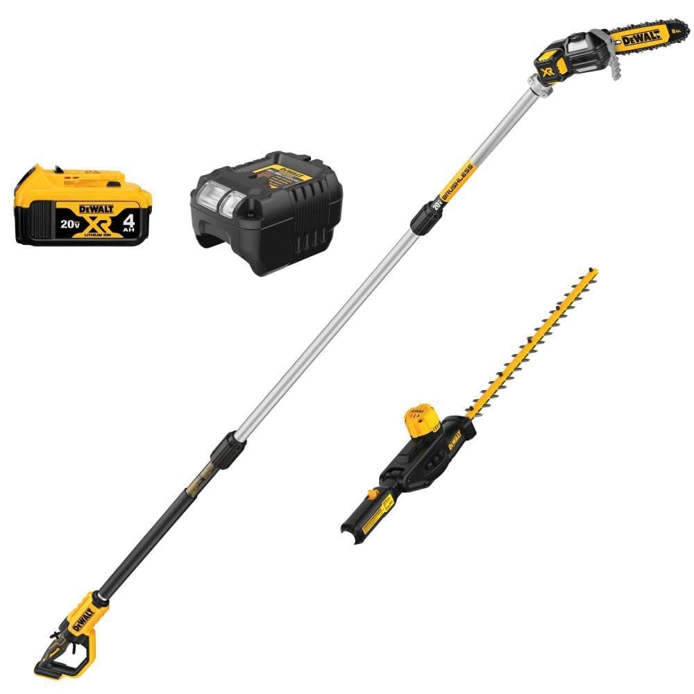 DEWALT 20V MAX DCKO86M1 motosierra de pértiga y cortasetos de pértiga inalámbricos, kit combinado