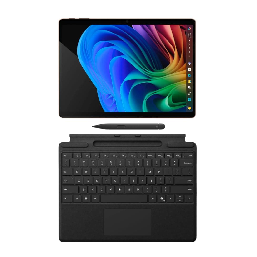 Microsoft Surface Pro 11 Copilot PC tableta 13'' 2.8K táctil, Teclado Pro negro y Slim Pen, Snapdragon X Plus, 16GB RAM, 1TB SSD, Windows 11 Pro, Dune