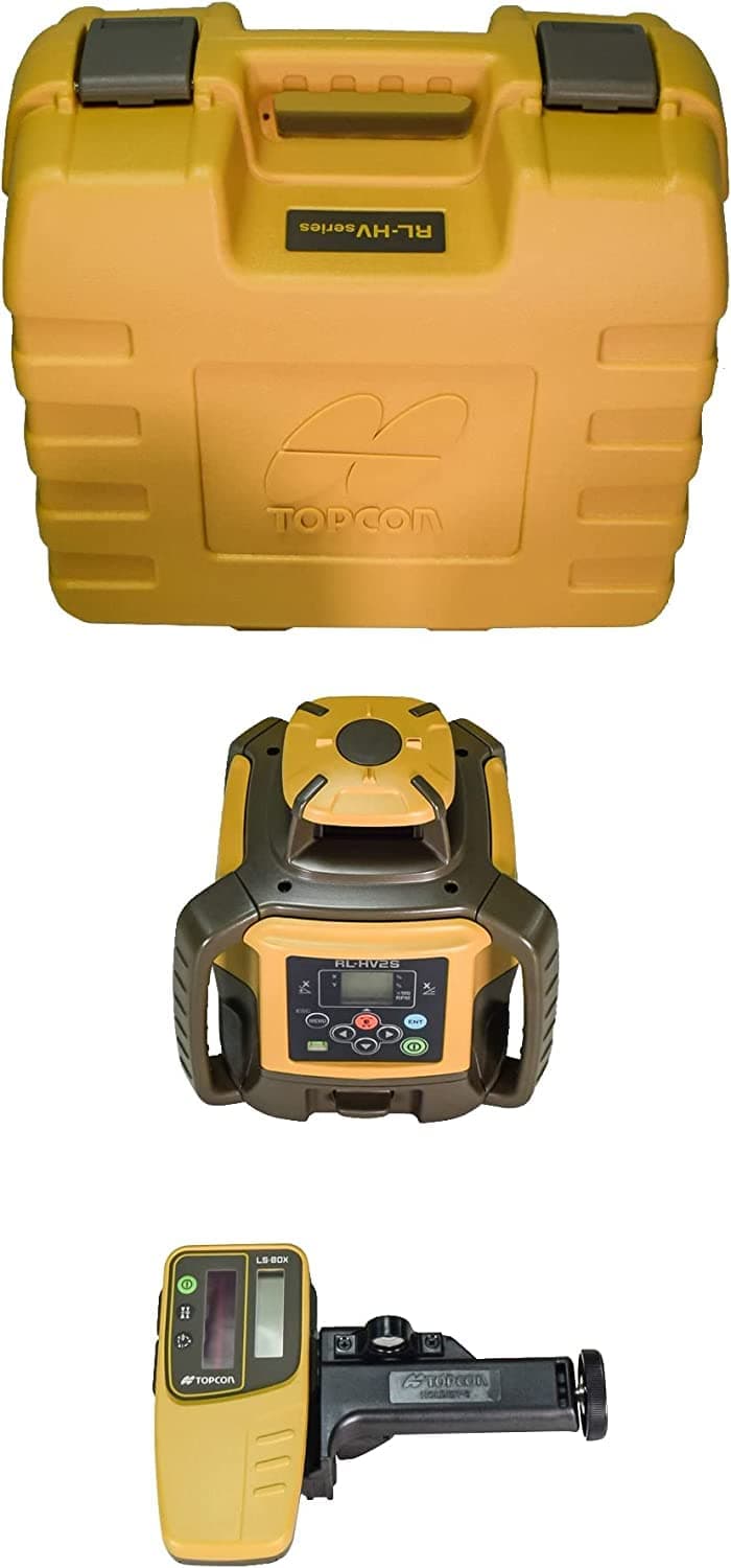 Topcon RL-HV2S nivel láser rotativo doble pendiente Clase 1 2.4 mW, kit con batería NiMH