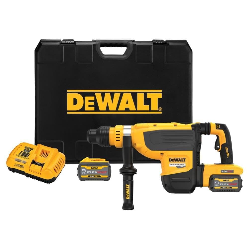 DEWALT 60V MAX DCH735X2 Martillo Rotatorio Combinado SDS MAX Inalámbrico Sin Carbones 1-7/8" Kit