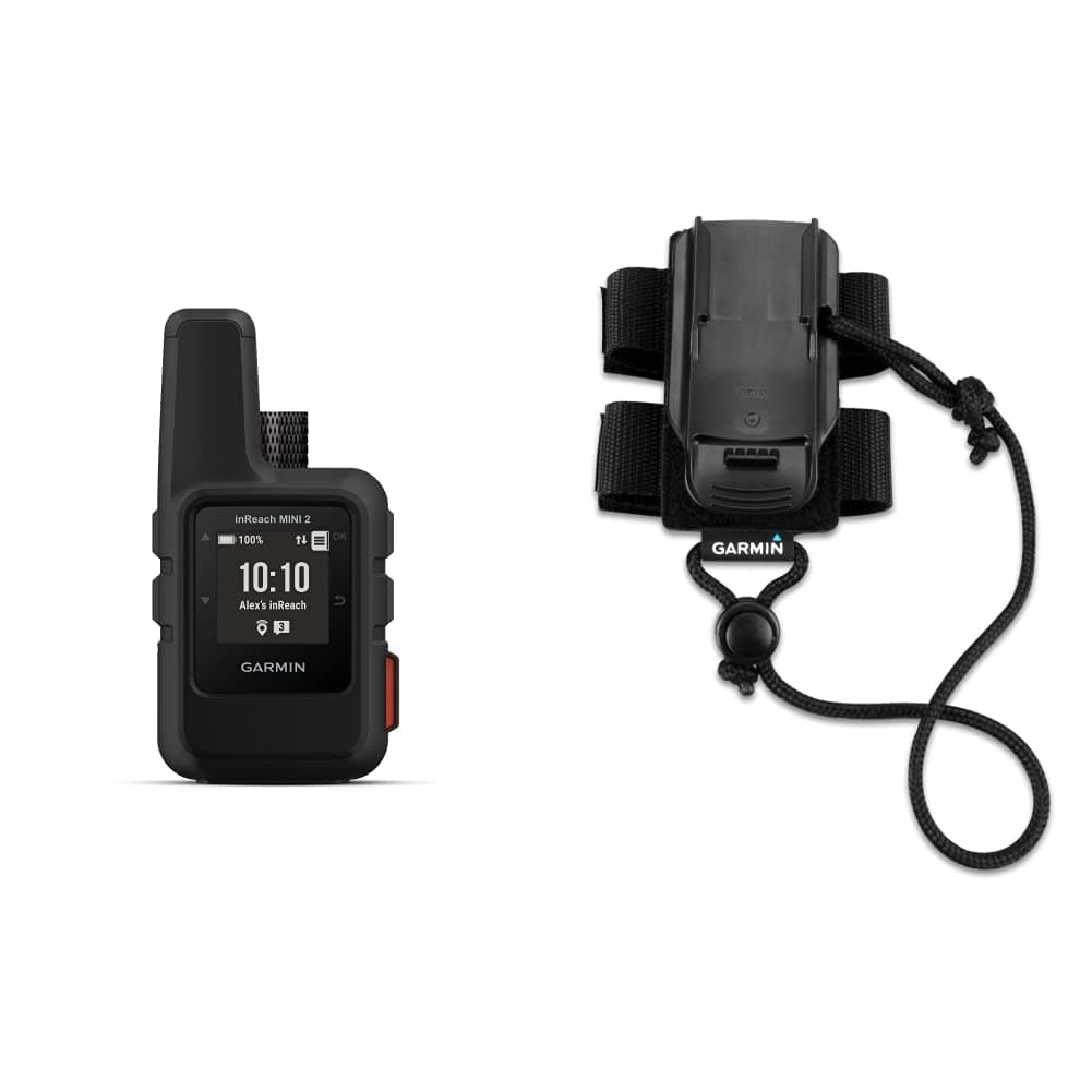 Garmin inReach Mini 2 GPS satelital comunicador SOS mensajes y seguimiento Negro + accesorio Backpack Tether para mochila