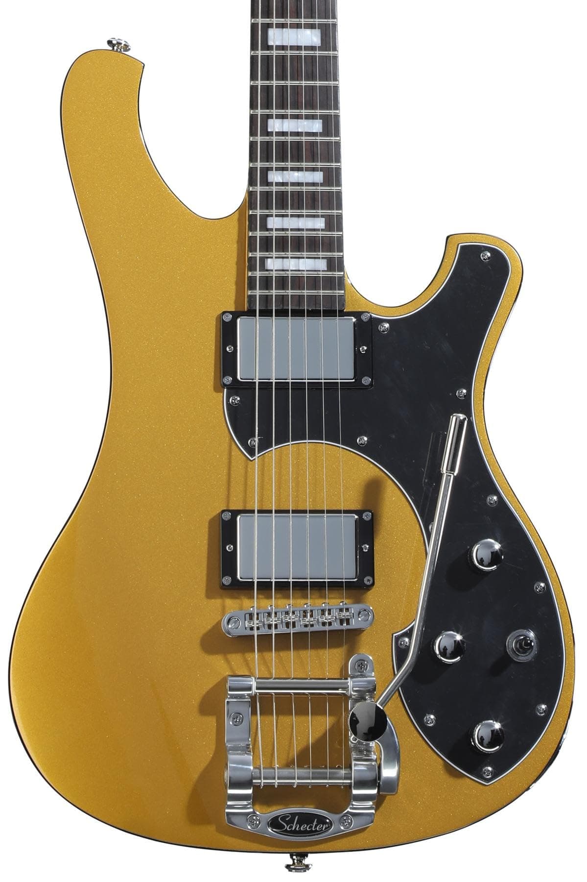 Schecter Stargazer 6 Guitarra Eléctrica con Vibrato Dorado Metálico 677