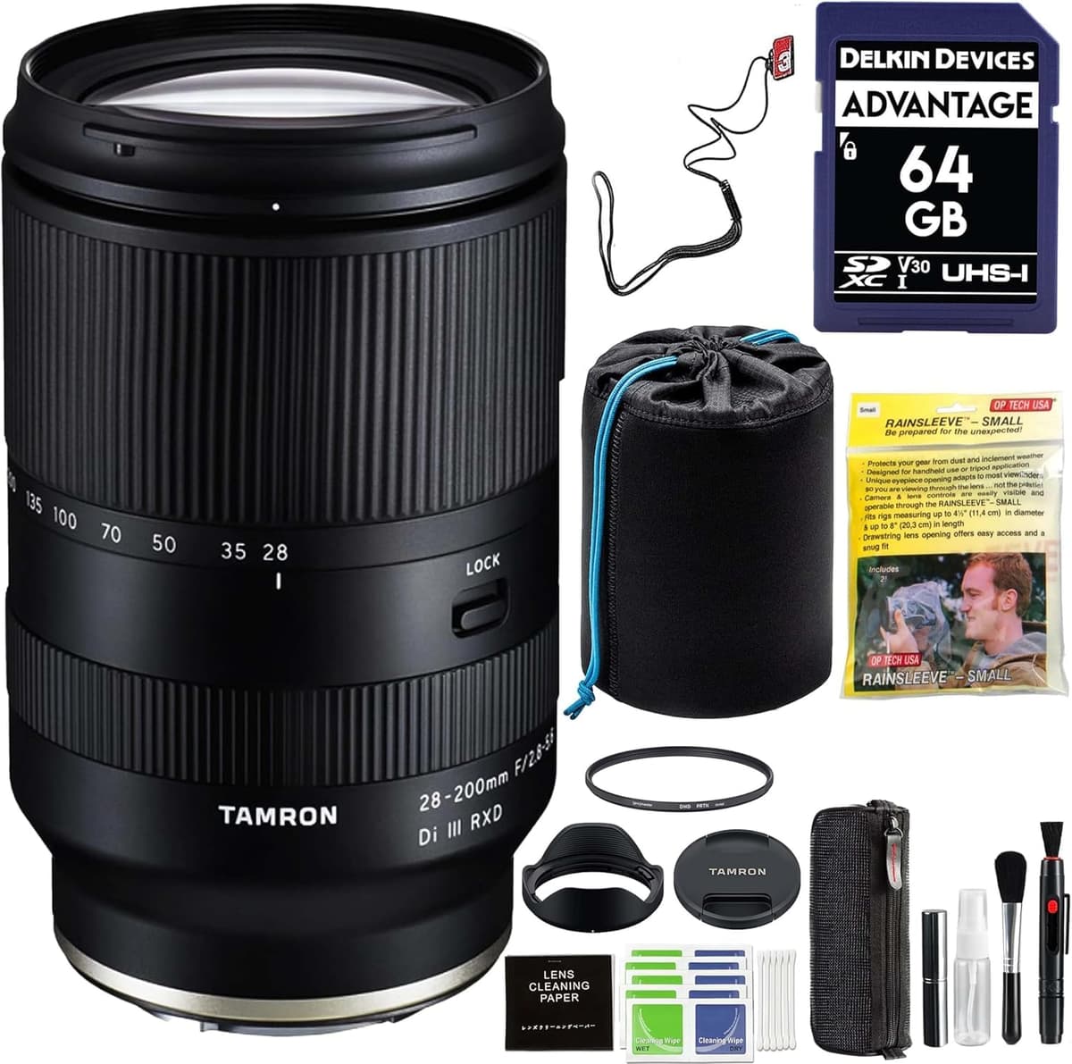 Tamron 28-200mm F2.8-5.6 Di III RXD AFA071S700 para Sony E-Mount Full Frame/APS-C, lente zoom, con accesorios