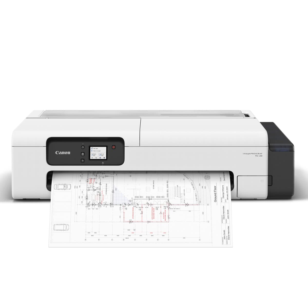 Canon imagePROGRAF TC-20 impresora de gran formato 24 pulgadas, plotter y carteles, alimentador automático de rollo y hojas, USB, Wi-Fi, LAN, blanca 5815C002