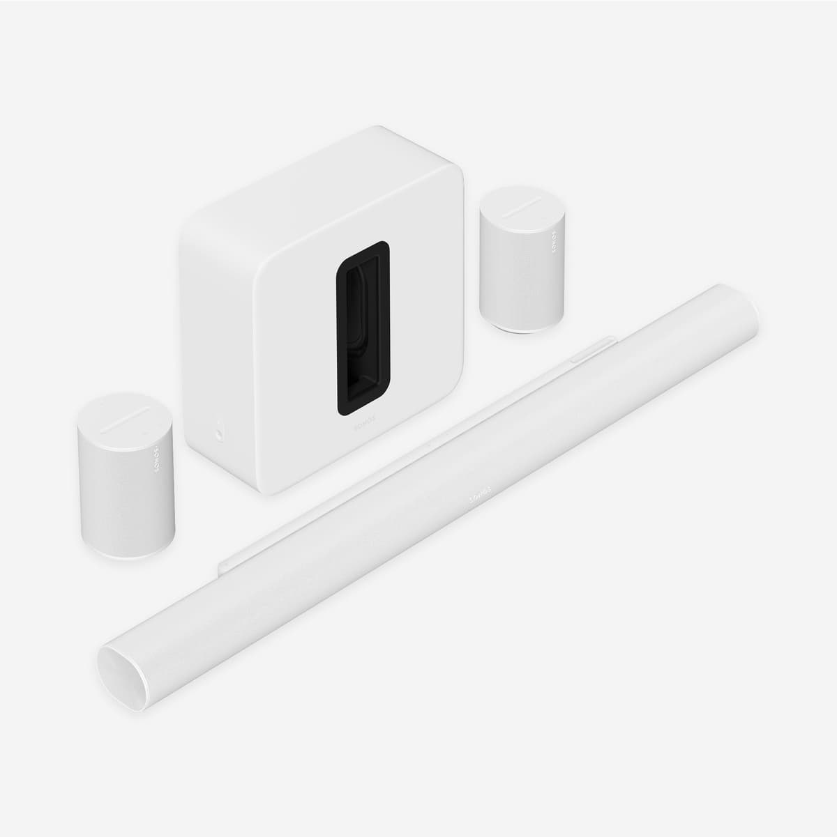 Sonos Arc Ultra barra de sonido + Sub 4 subwoofer + Parlantes Era 100 (par)