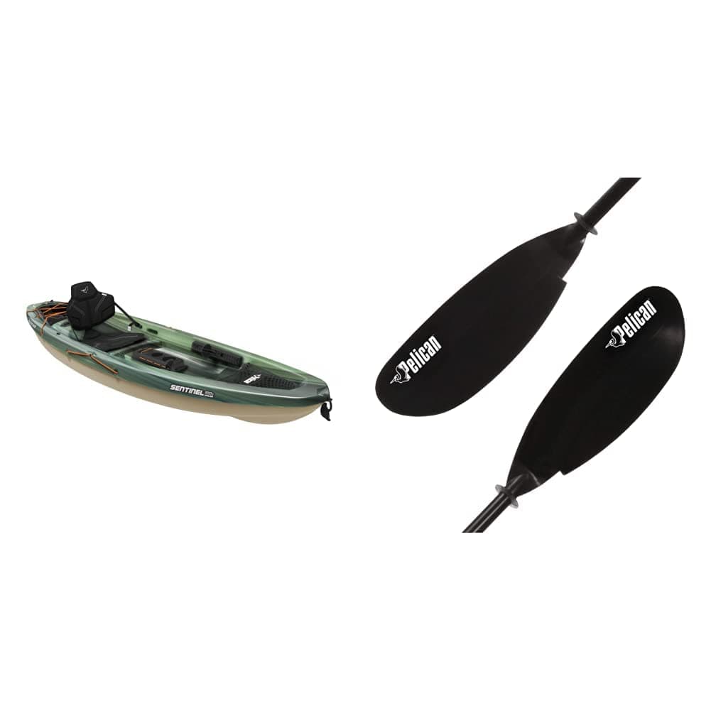 Pelican Sentinel 100X Angler kayak de pesca con remo Pelican Poseidon 89 pulgadas