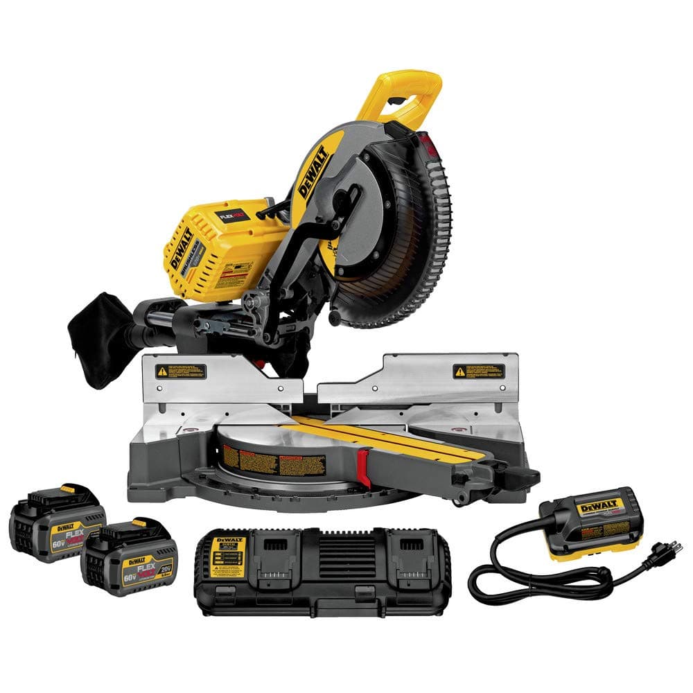 DEWALT FLEXVOLT 120V MAX* DHS790AT2 sierra ingletadora compuesta deslizante 12 pulgadas doble bisel kit
