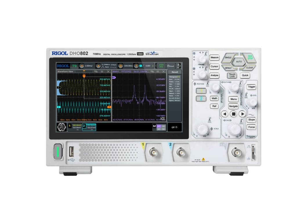 Rigol DHO802 Osciloscopio Digital de 2 Canales 70 MHz para Laboratorio