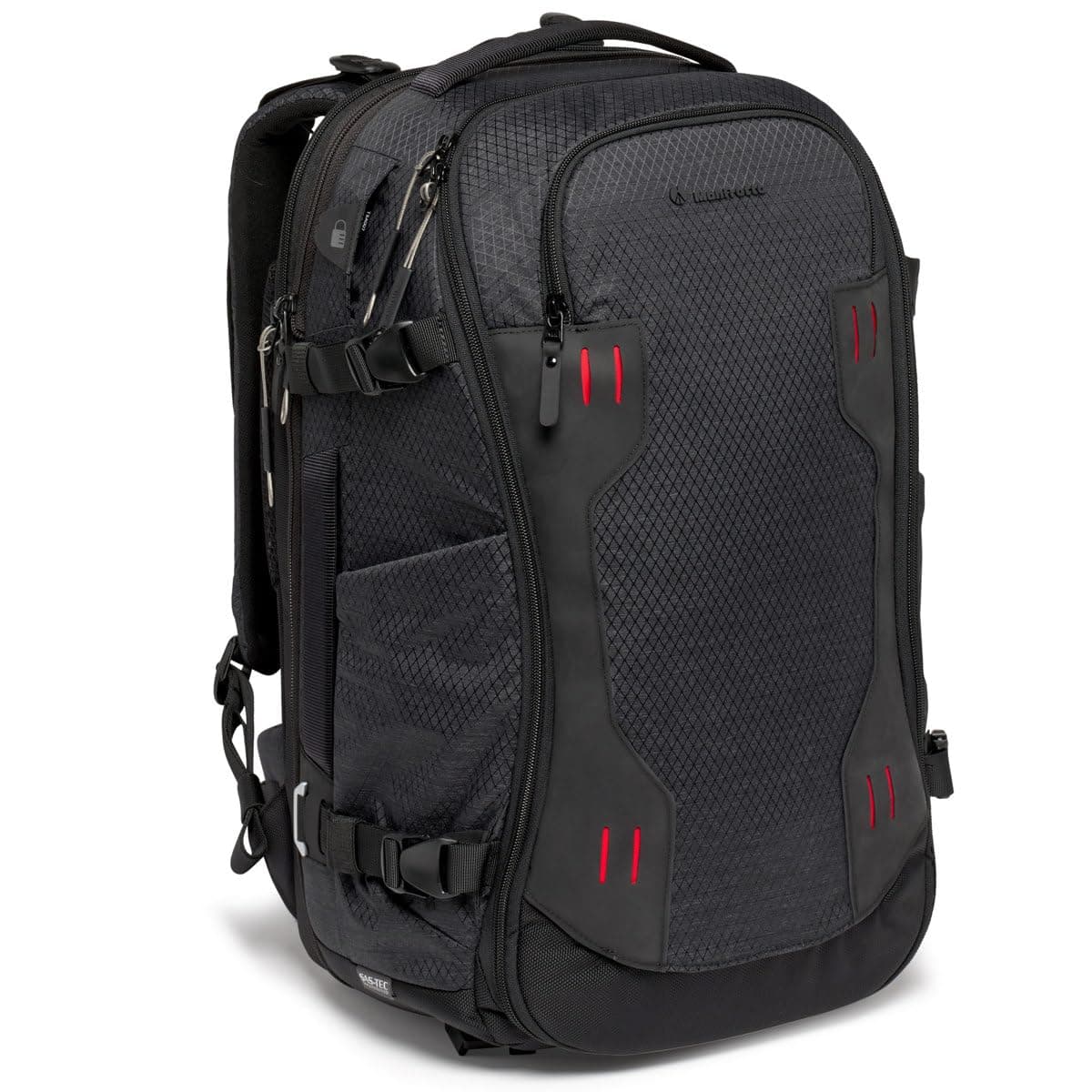 Manfrotto PRO Light Flexloader L MB PL2-BP-FX-L mochila pro para cámaras, bolsillo expandible para gimbal 3 ejes, puntos trípode, divisores, negro