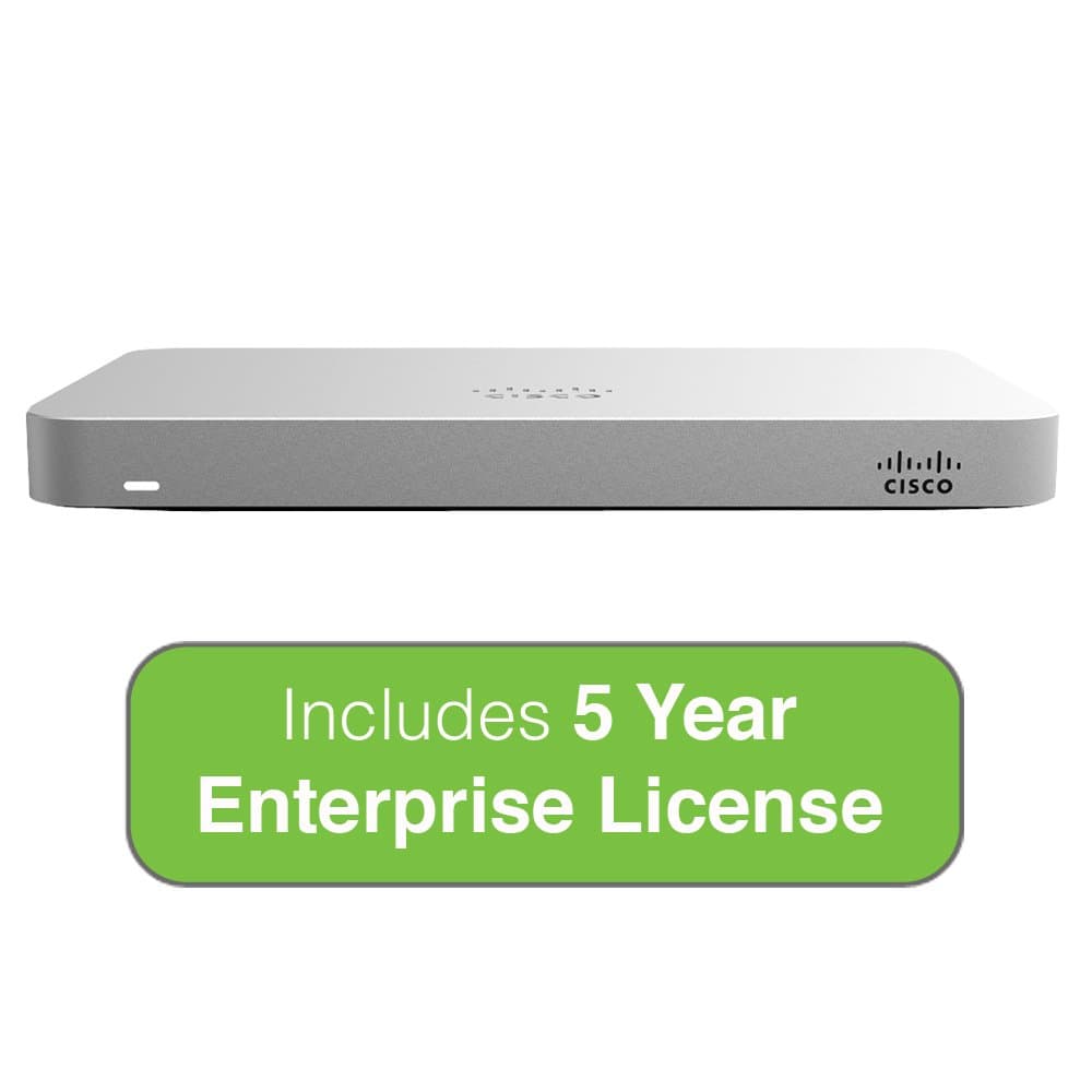 Meraki MX64-HW-LIC5YR Licencia Enterprise 5 Años + Appliance Bundle Firewall UTM Seguridad de Red