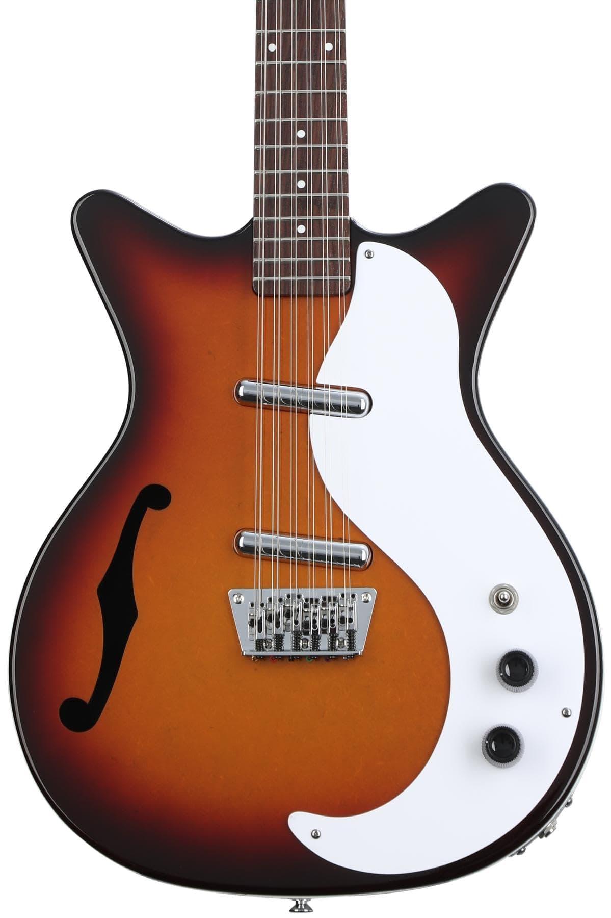 Danelectro DC59CSB-12 guitarra eléctrica 12 cuerdas cuerpo semihueco Cherry Sunburst