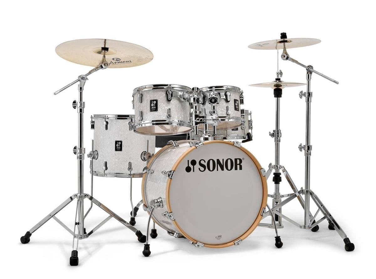 Sonor AQ2 Stage Maple Batería 5 Piezas Set de Cascos de Arce White Marine Pearl (Perla Marina Blanca) AQ2-STAGEWMCWHP