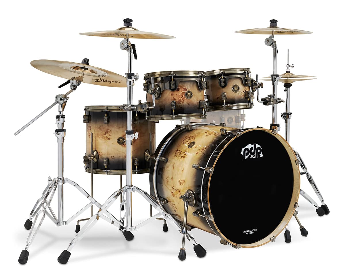 PDP by DW PDP 2023 LTD PDLT2214MB set de batería 4 piezas, pack de cascos, acabado Mappa Burl, edición limitada 2023