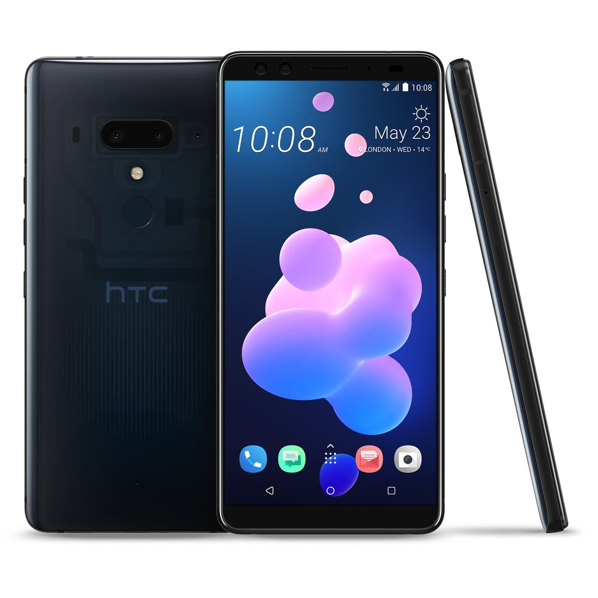 HTC U12+ teléfono desbloqueado de fábrica 6'' 128GB Azul Translúcido Garantía EE. UU. 99HAPC021-00