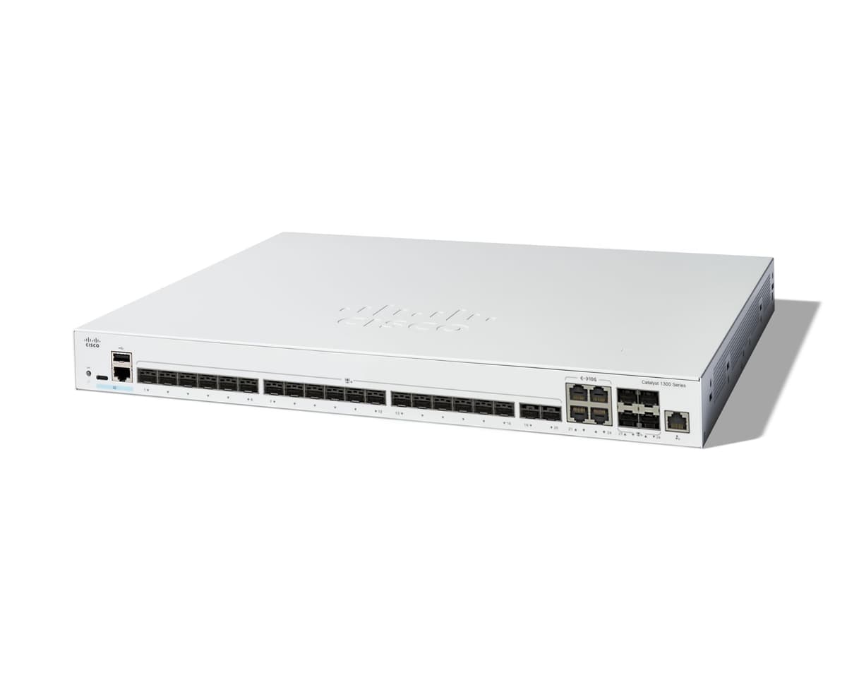 Cisco Catalyst C1300-24XS switch administrable, 20 puertos 10G SFP+, 4x10GE SFP+ Combo, garantía limitada de por vida