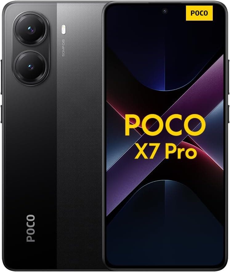 Xiaomi Poco X7 Pro 5G 4G LTE, 512GB 12GB RAM, 6.67" 50MP IA, NFC, Dual SIM, Desbloqueado, modelo 2412DPC0AG, Negro, para T-Mobile Mint Tello Global