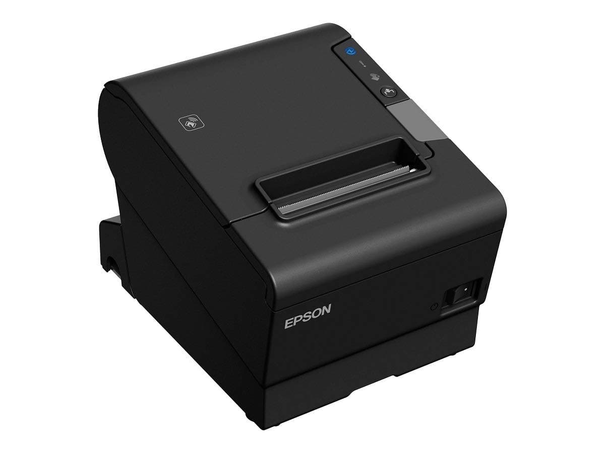 Epson TM-T88VI C31CE94531 Impresora térmica de recibos, Negro, Ethernet y Bluetooth, con fuente de poder PS-180 y cable AC