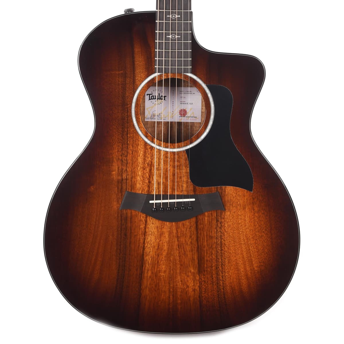 Taylor 224ce-K DLX guitarra electroacústica Grand Auditorium Koa acabado Tobacco Sunburst F224002111007880084