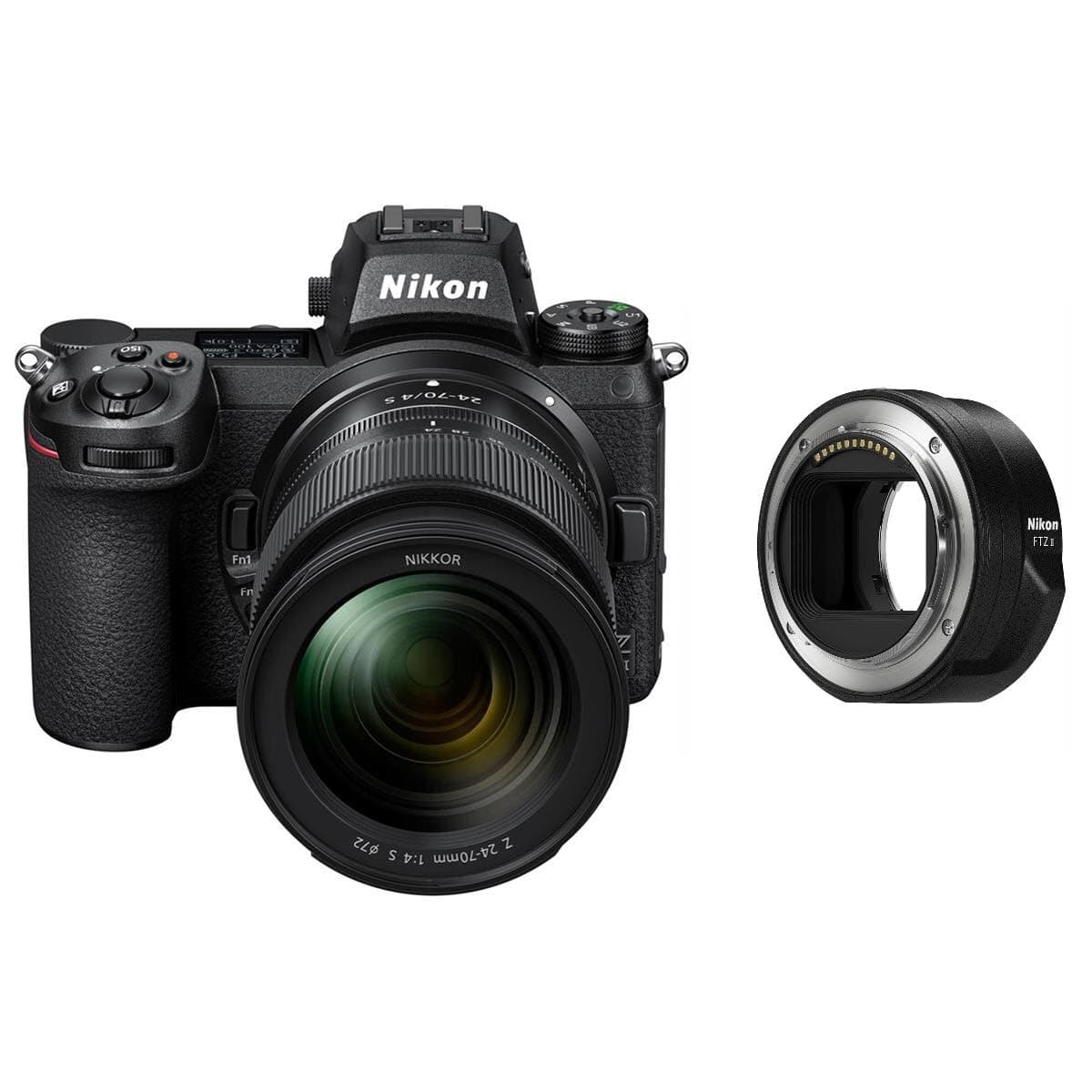 Nikon Z 7II Cámara sin Espejo Full Frame con Lente 24-70mm y Adaptador FTZ, Kit