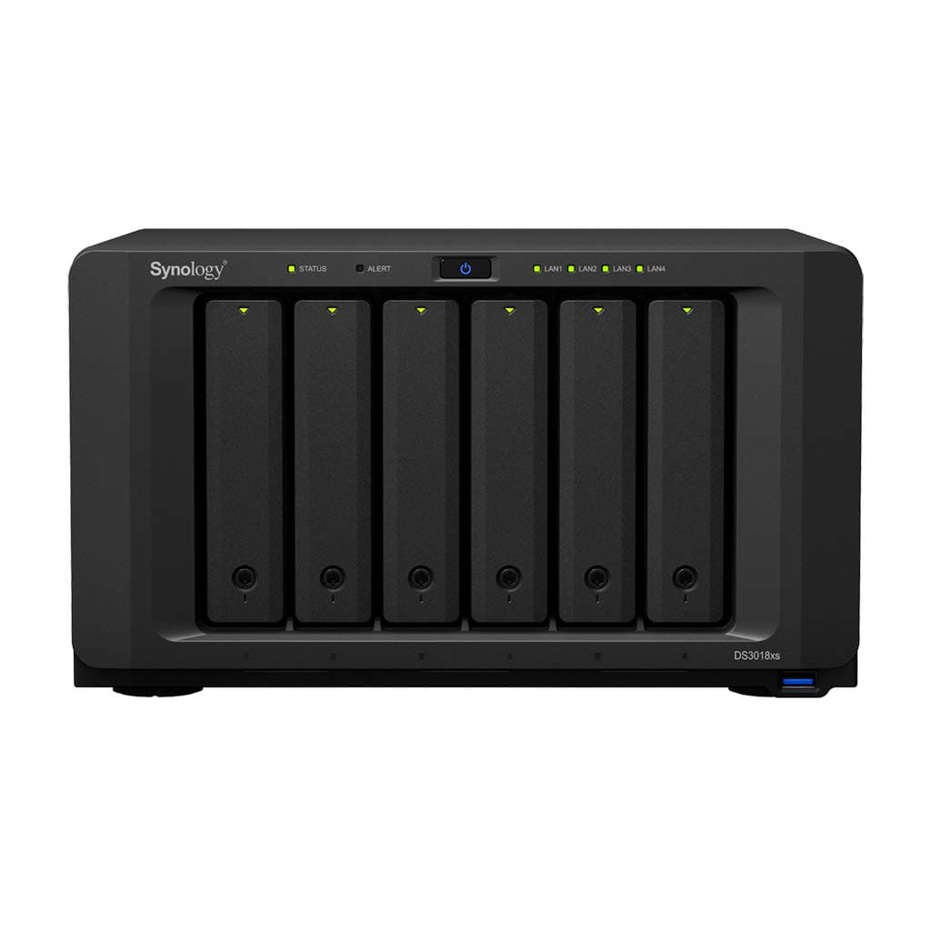Synology DiskStation DS3018xs Servidor NAS Torre, Intel Pentium D1508 Dual-Core, 16GB DDR4, SSD 2TB, HDD 40TB SATA, Software DSM