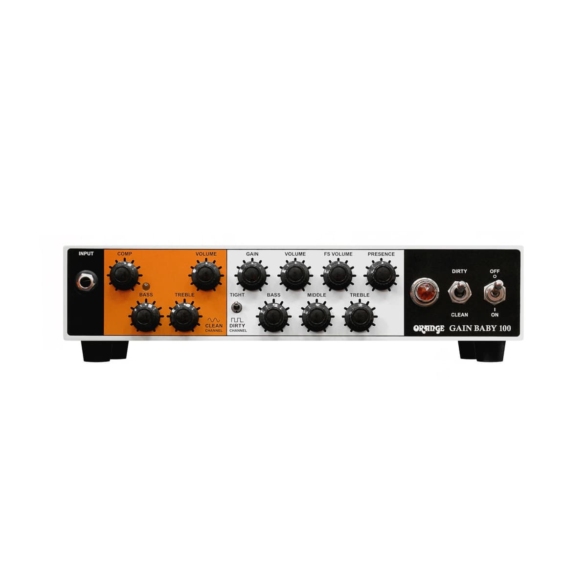 Orange Gain Baby GAIN-BABY-100 cabezal para guitarra estado sólido, 100W, doble canal