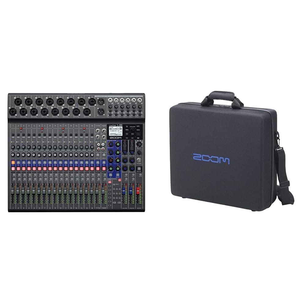 Zoom LiveTrak L-20 mezcladora digital y grabadora multipista bundle con estuche de transporte CBL-20