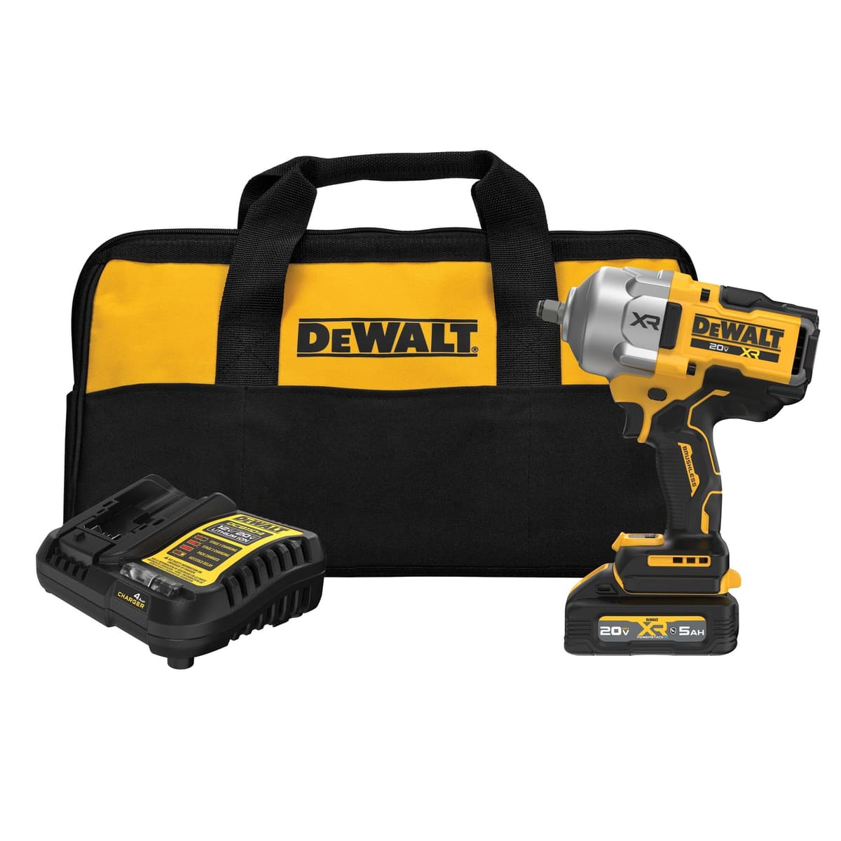 DEWALT 20V MAX XR DCF961GP1 Llave de impacto inalámbrica 1/2, yunque Hog Ring, kit con batería y cargador