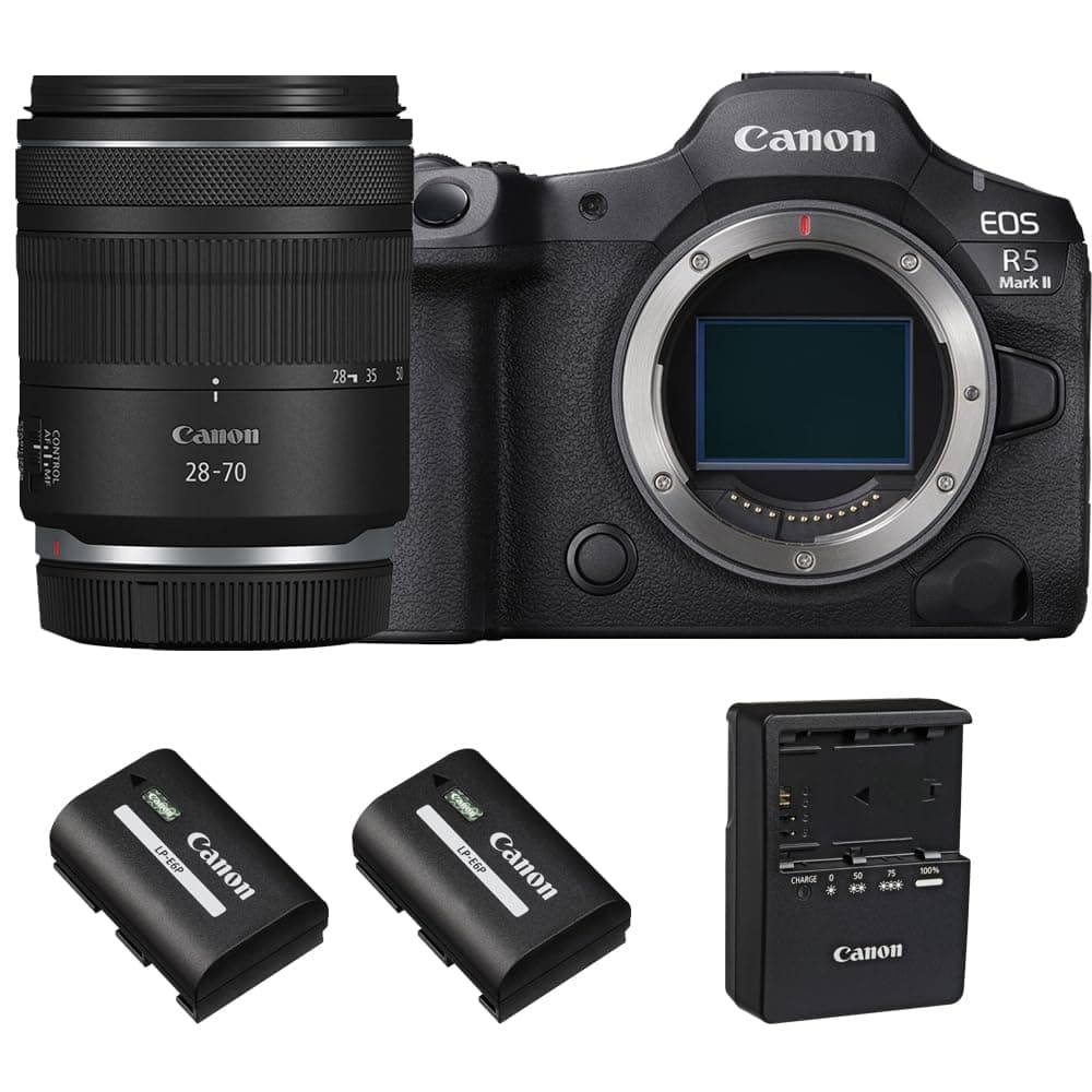 Canon EOS R5 Mark II cámara mirrorless con lente RF 28-70mm f/2.8 IS STM + batería LP-E6P de ion-litio