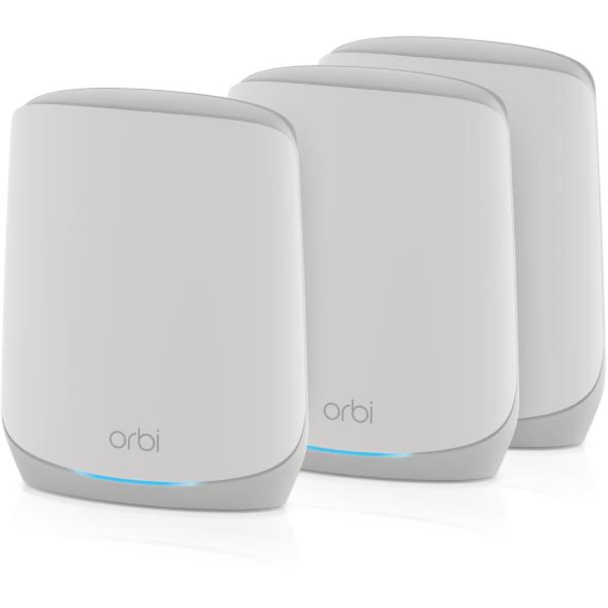 NETGEAR Orbi RBK763S WiFi 6 Tri-Banda Mesh, AX5400 5.4Gbps, 3 Pack, cobertura 525 m², ideal paredes gruesas, Armor 1 año