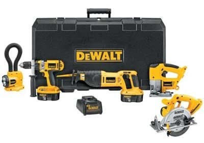 DEWALT DC5KITA Kit combo inalámbrico 5 herramientas 18V Ni-Cad para carpintería y construcción