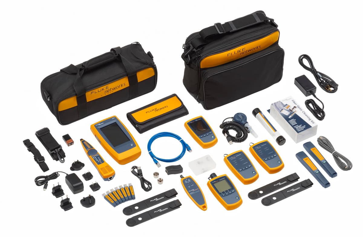 Fluke Networks FTK1475 Medidor de Potencia de Fibra Monomodo y Multimodo, Inspección y Limpieza, Rojo
