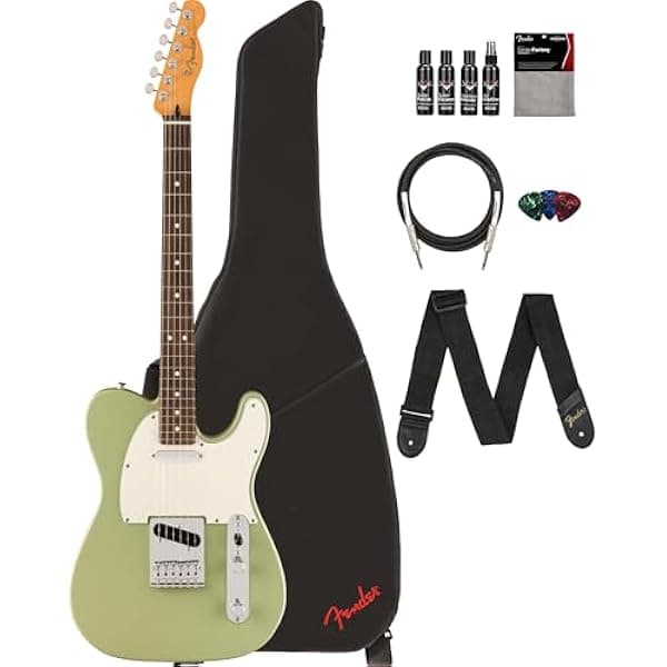 Fender Player II Telecaster Guitarra Eléctrica - Verde Birch Combo con Funda, Correa, Cable, 3 Púas y Kit de Limpieza