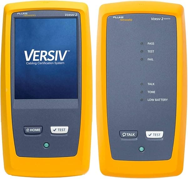 Fluke Networks CableAnalyzer DSX2-5000 Certificador de cable de cobre Cat 5/5e/6/6A, 1 GHz, LinkWare, adaptadores Permanent Link y Channel