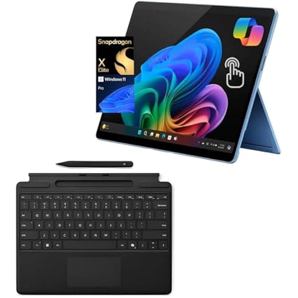 Microsoft Surface Pro 11 2 en 1 Snapdragon X Elite 12 núcleos, OLED 13", 16GB RAM, 1TB SSD, Win 11 Pro, Bundle con Teclado Pro y Slim Pen, Copilot+ PC