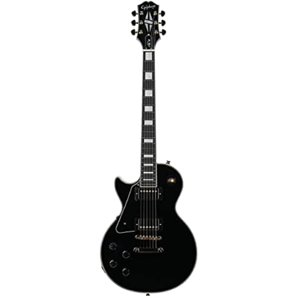 Epiphone Les Paul Custom Guitarra Eléctrica Zurda Ebony (Negro) Herrajes Dorados