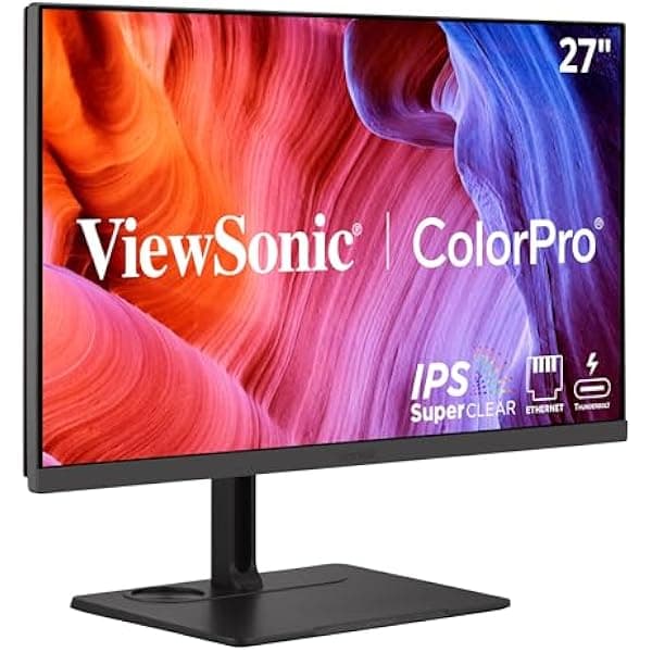 ViewSonic VP2776T-4K Monitor 27" 4K UHD IPS, Thunderbolt 4,100% sRGB Rec.709, Validado Pantone, USB-C, HDMI 2.1, Daisy Chain DP, ergonómico