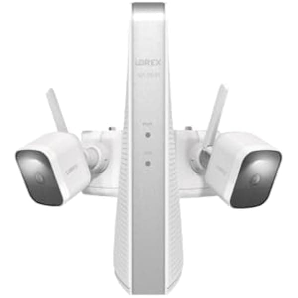 Lorex FBALORL855918AA2E sistema de seguridad NVR 4K 6 canales con 2 cámaras inalámbricas a batería, color blanco