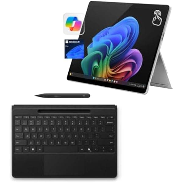 Microsoft Surface Pro 11 Paquete, 13'' Copilot+ PC, Teclado Flex negro y Slim Pen, Snapdragon X Plus, 16GB RAM, 2TB SSD, Windows 11 Pro