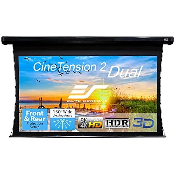 Elite Screens CineTension 2 TE100HR2-DUAL pantalla de proyección WraithVeil Dual 100" 16:9 eléctrica motorizada interior frontal/trasera