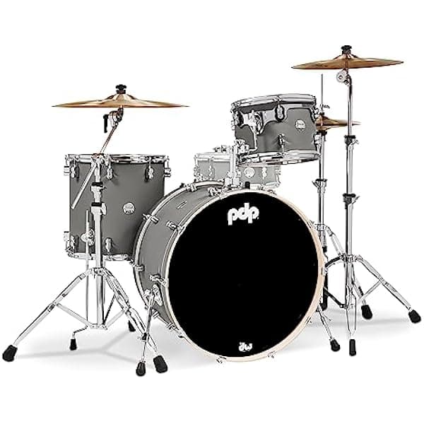 PDP Concept Maple PDCM24RKSP batería acústica 3 piezas Rock, set de cascos, acabado Satin Pewter