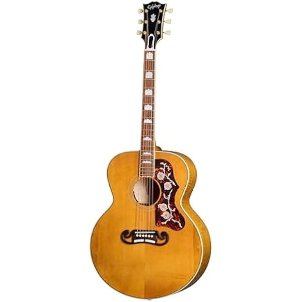 Epiphone Inspired by Gibson Custom 1957 SJ-200 guitarra jumbo electroacústica, Natural Antiguo con estuche rígido