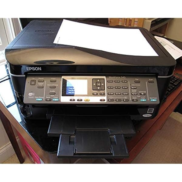 Epson WorkForce 545 impresora multifuncional inalámbrica color tinta, copia, escáner, fax, compatible iOS/Android/AirPrint (C11CB88201)