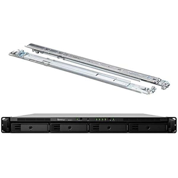 Synology RackStation RS820+ Servidor NAS rack con kit de rieles, Intel Atom C3538, 18GB DDR4, 32TB HDD SATA, software DSM