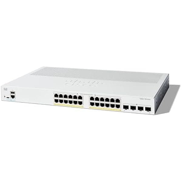 Cisco Catalyst C1300-24P-4G Switch Gestionado, 24 Puertos Gigabit, PoE, 4x SFP 1G, garantía limitada de por vida