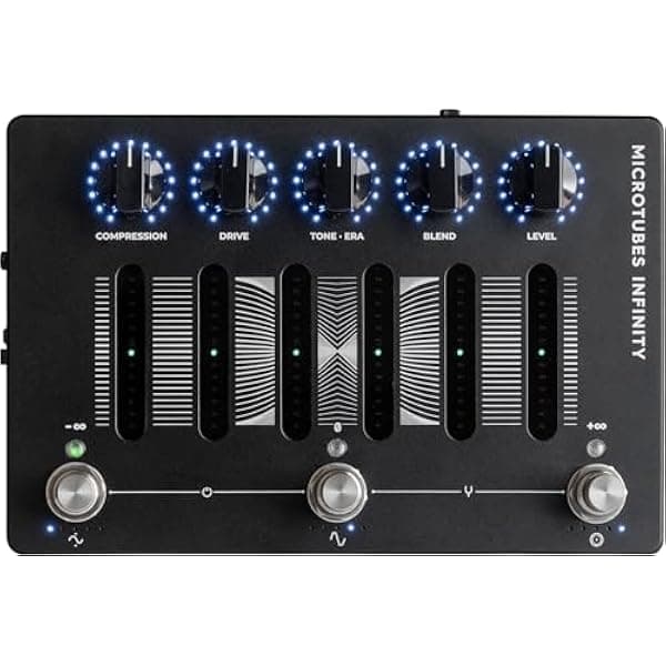 Darkglass Electronics Microtubes Infinity pedal preamplificador/distorsión e interfaz de audio con Bluetooth, USB y afinador
