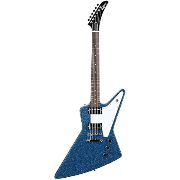 Epiphone EXCLUSIVE Explorer EIXBBSNH3 guitarra eléctrica edición exclusiva, Brunswick Blue Sparkle, cuerpo Explorer